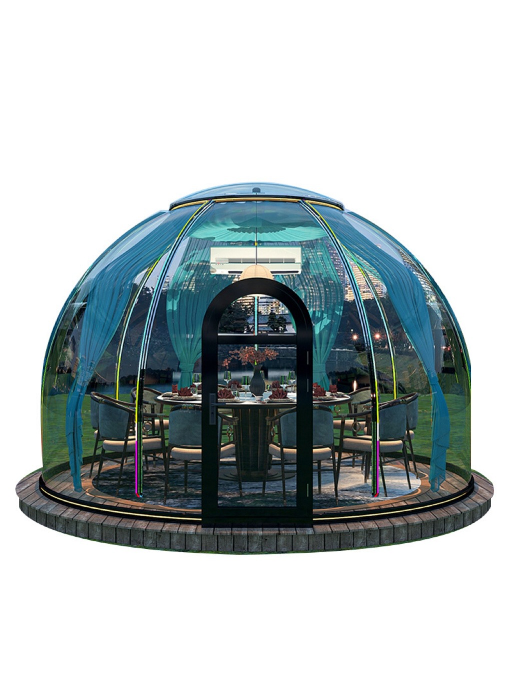 Outdoor Camping Exhibition - Transparentes Kuppelzelt, Outdoor-Glamping-Campingzelt, Himmelsblick-Displaystruktur für Garten-Events,