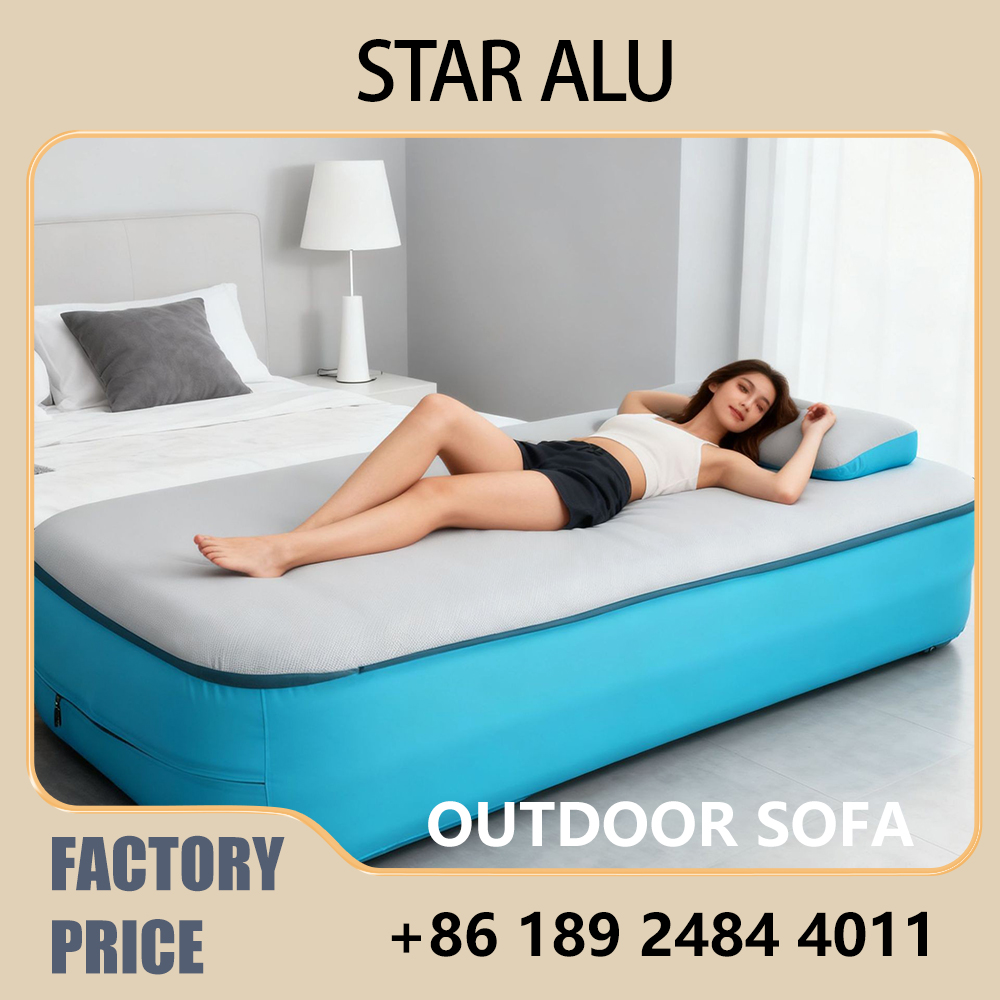 Bed Outdoor Camping - Aufblasbare Campingmatratze mit integriertem Kissen, tragbares