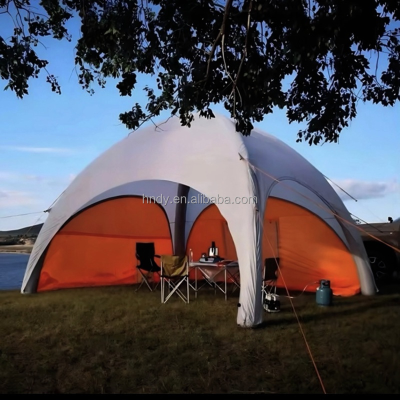 Outdoor Camping Exhibition - Aufblasbares Outdoor-Ausstellungszelt, Röhrenzelt mit Pfählen, Doppelschichtig,