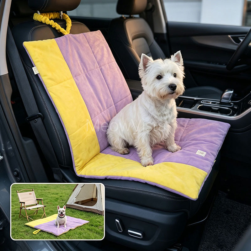 Outdoor Camping Dog Bed - Tragbare Faltbare Hunde-Autositzmatte Schmutzabweisend Waschbar Weiches