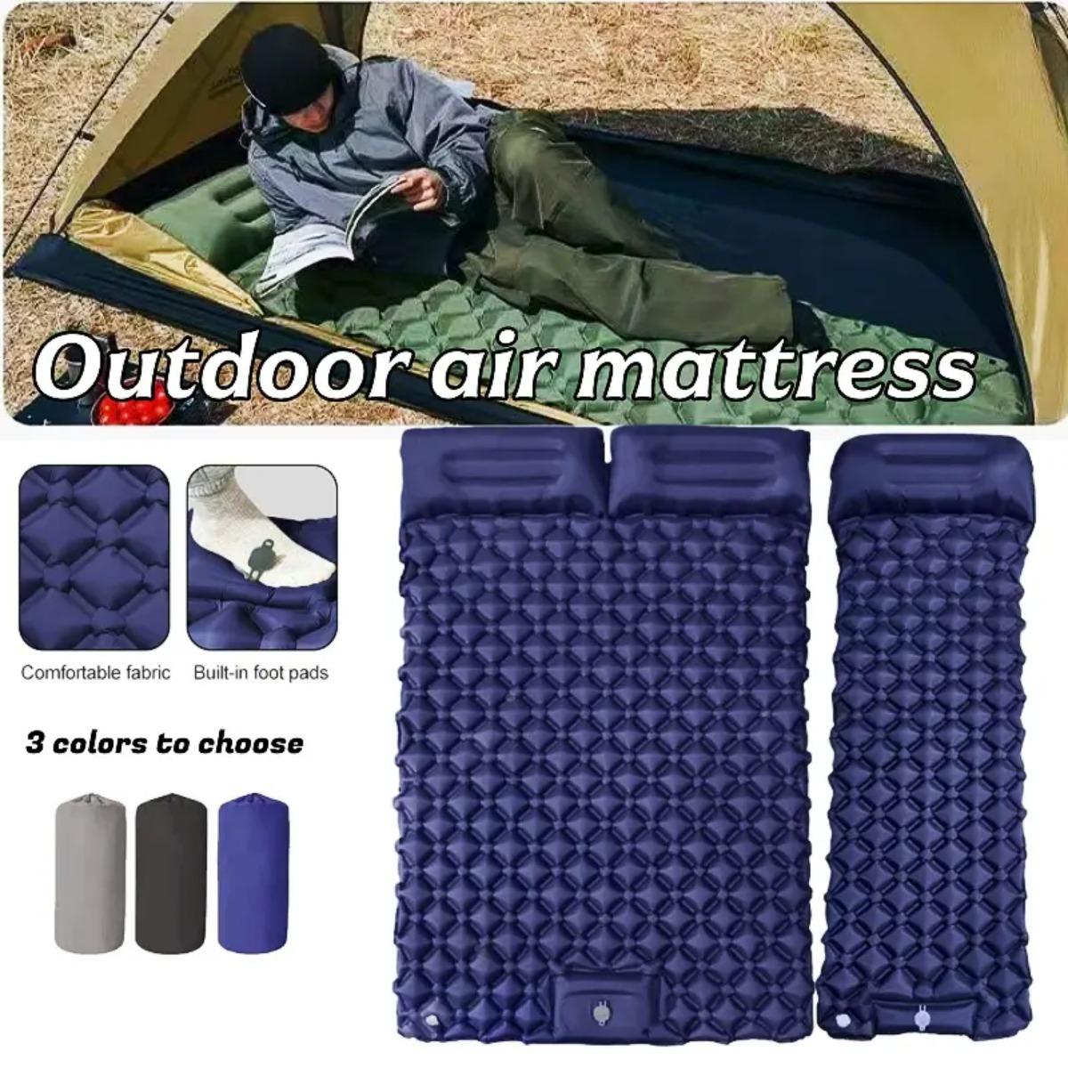 Outdoor Camping Rugs - Einzel- und Doppel-Luftmatratze, faltbare Camping-Schlafmatte mit