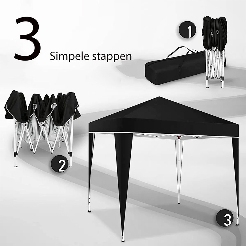 Outdoor Camping Exhibition - 3x3m Vier-Ecken-Pop-Up-Faltzelt, vielseitiger Outdoor-Unterstand für Camping,