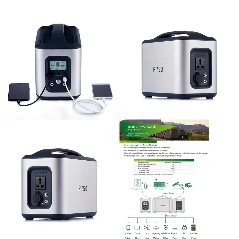 Outdoor Camping Usa - Tragbare Powerbank-Station für AC 100W 200W