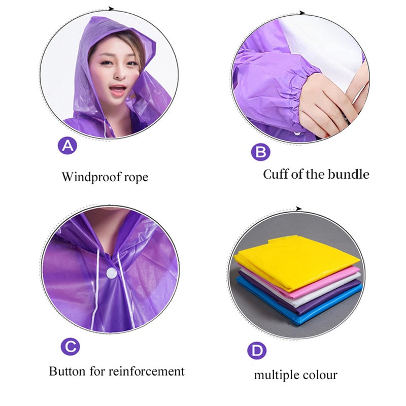 1 Stück Kapuzen-Regenmantel fü – Camping Rain Poncho Bewertung und Preis