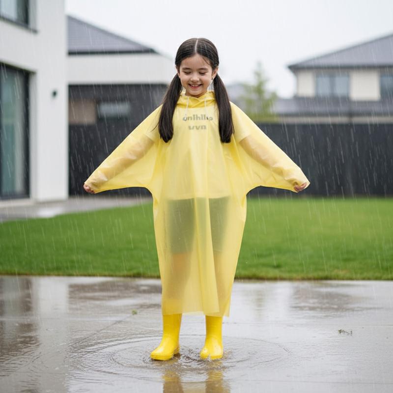 Einweg-Regenmantel für Kinder  – Camping Rain Poncho Bewertung und Preis