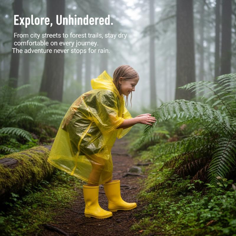 Einweg-Regenmantel für Kinder  – Camping Rain Poncho Bewertung und Preis