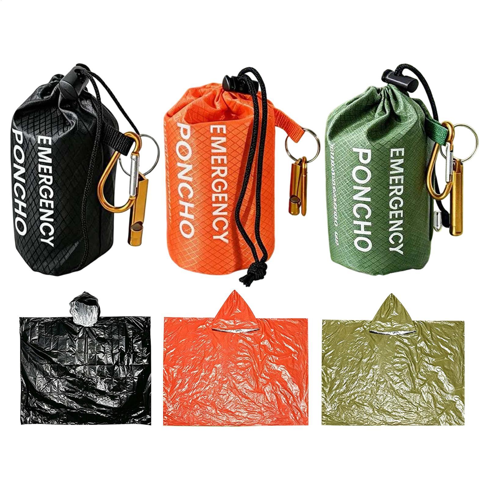 3-teiliges Set: Überlebens-Not – Camping Rain Poncho Bewertung und Preis