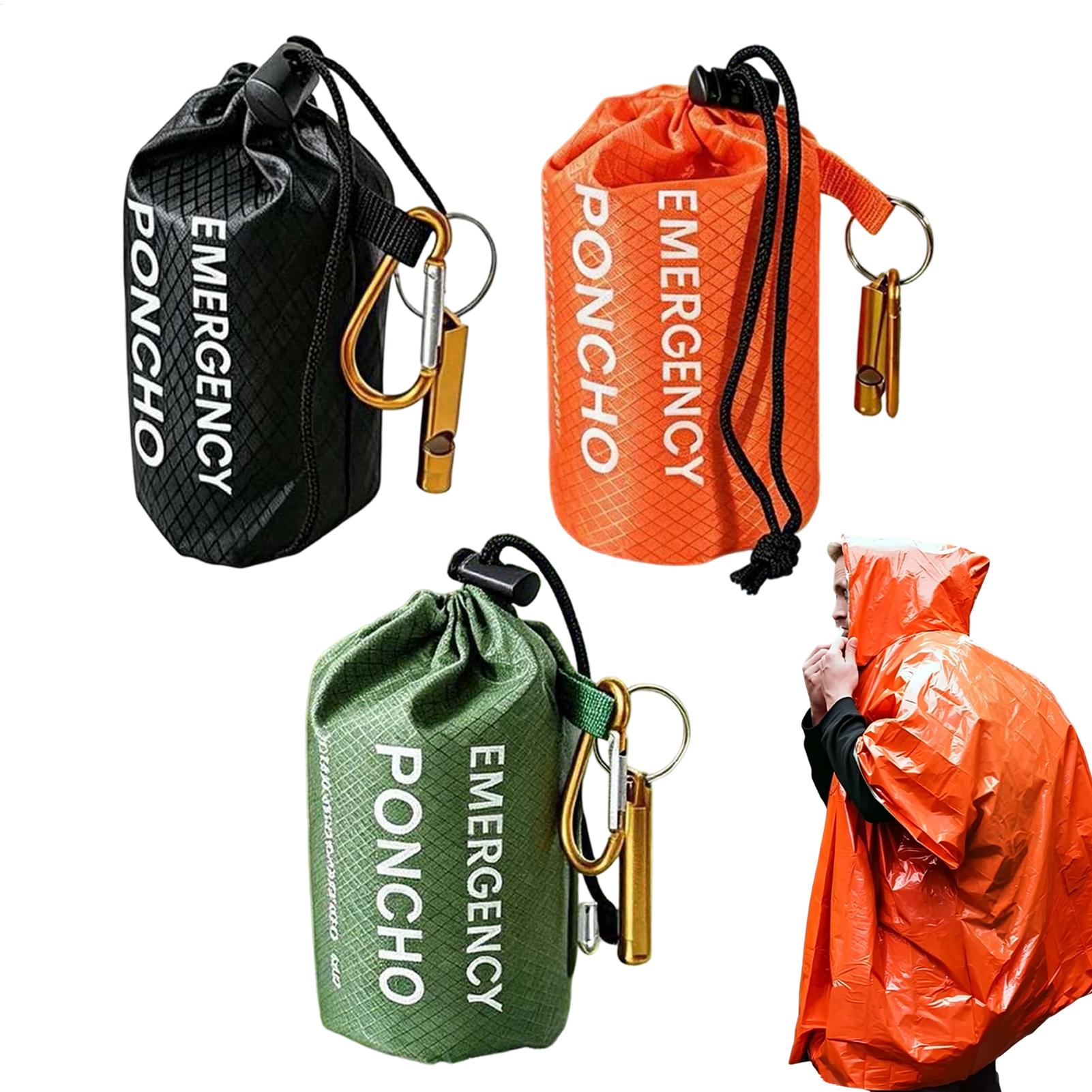 3-teiliges Set: Überlebens-Not – Camping Rain Poncho Bewertung und Preis