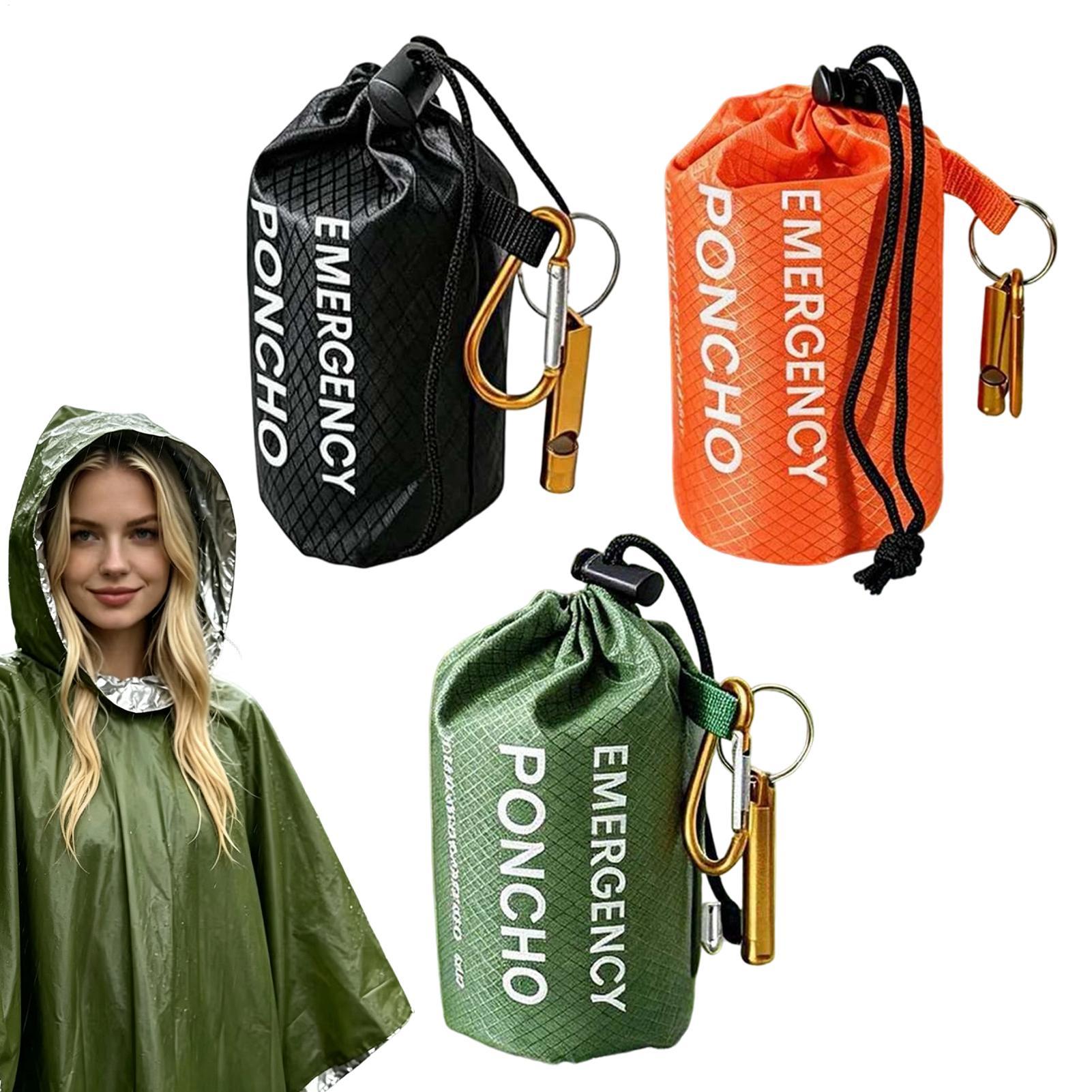 3-teiliges Set: Überlebens-Not – Camping Rain Poncho Bewertung und Preis