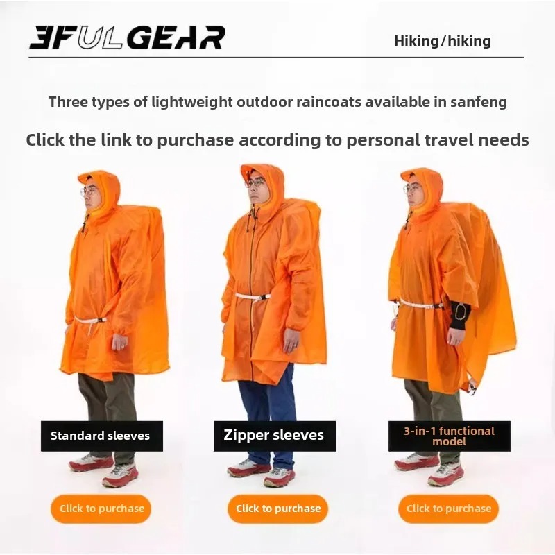 Ultraleichter Regenponcho 3F U – Camping Rain Poncho Bewertung und Preis