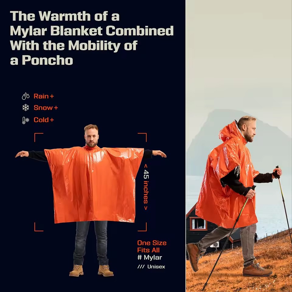 1 Stück/2 Stück Notfall-Regenp – Camping Rain Poncho Bewertung und Preis