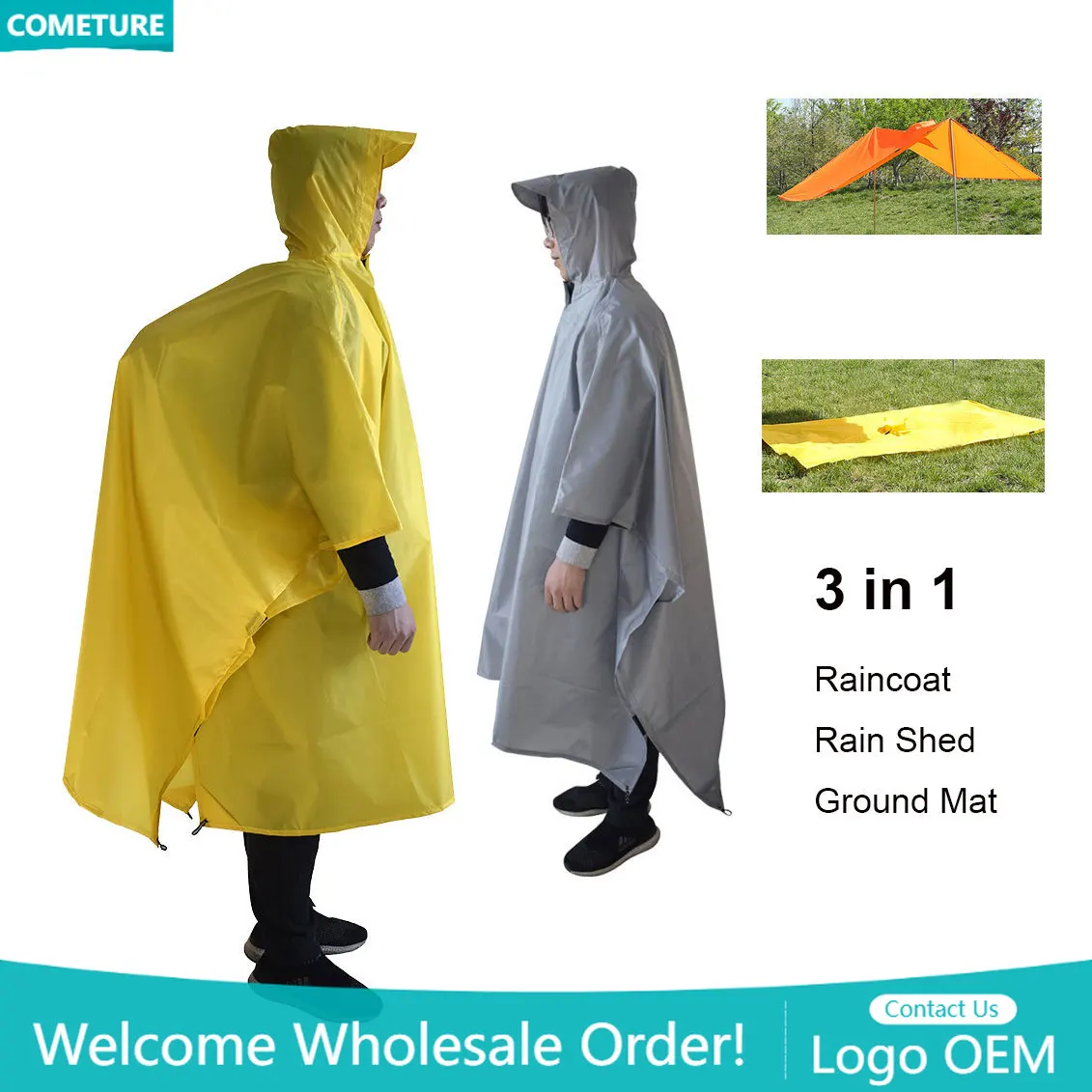 Regenmantel 3-in-1-Wanderponch – Camping Rain Poncho Bewertung und Preis