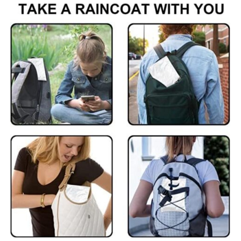12 Stück wasserdichter Einweg- – Camping Rain Poncho Bewertung und Preis