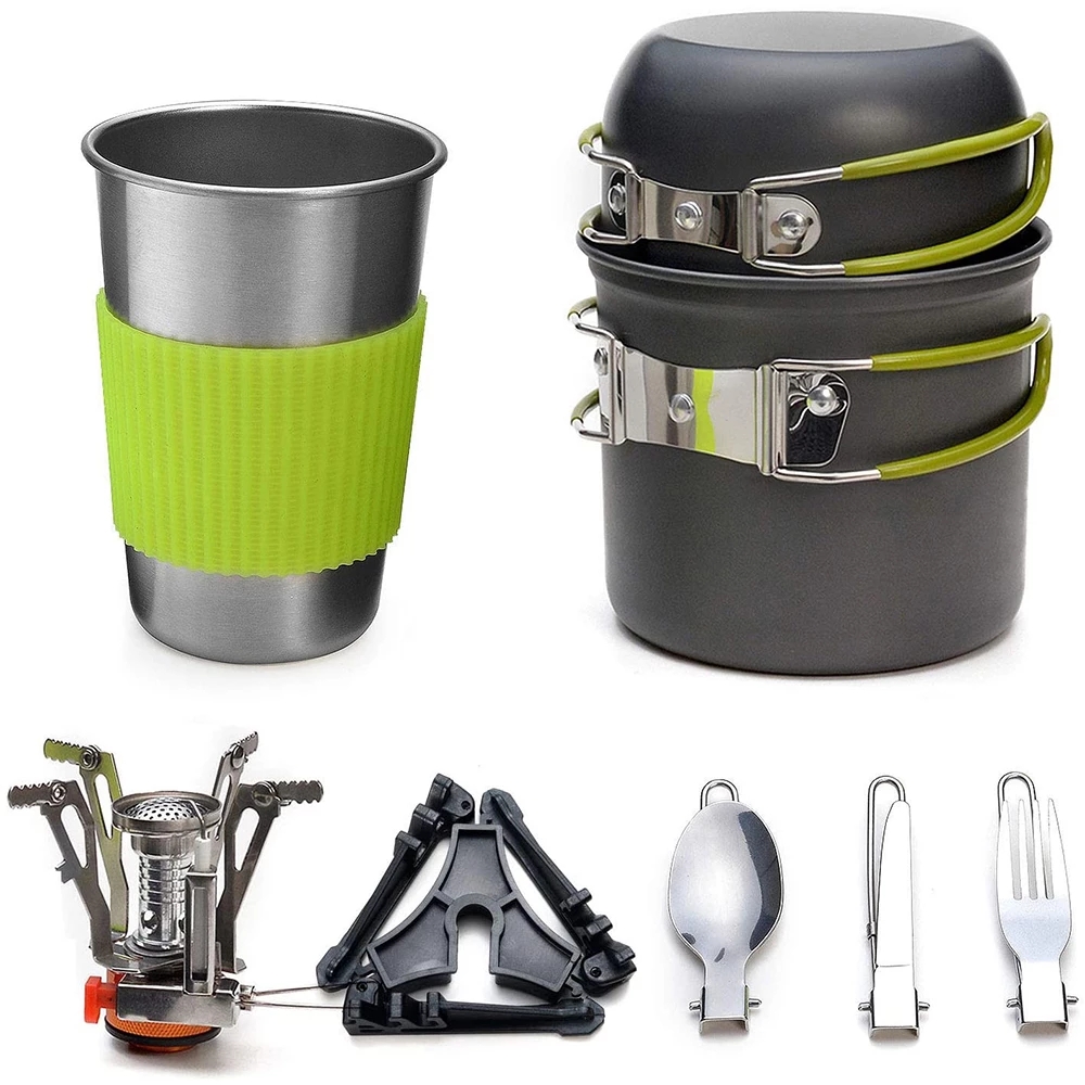 Camping-Kochgeschirr-Set mit H – Outdoor Camping Dining Set Bewertung und Preis